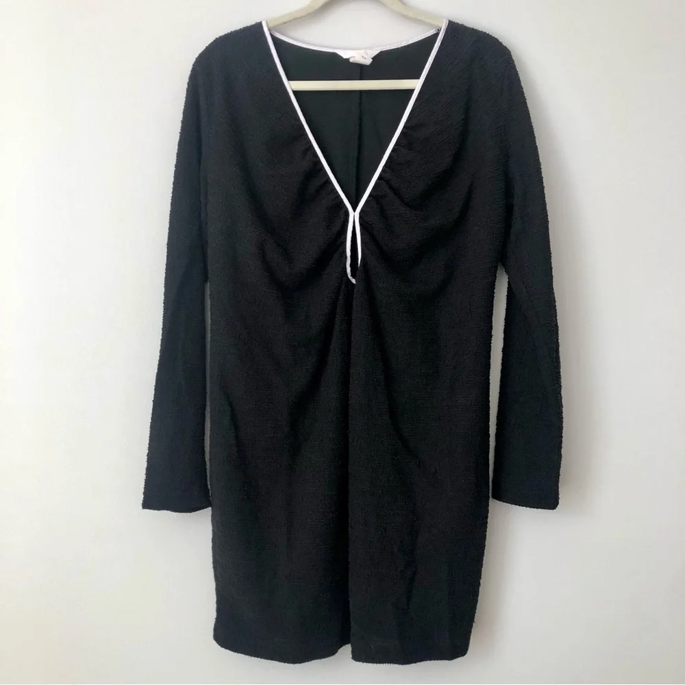 H&M Keyhole-Detail Bouncle Black  One-Piece Swim Casual Dress Women’s Size XL